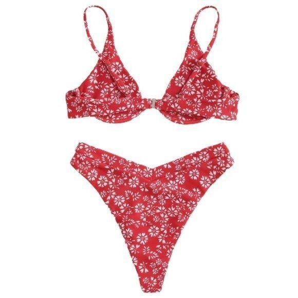 Pushup Underwire Bikini Vintage Boho Floral Print - Picture 3 of 3